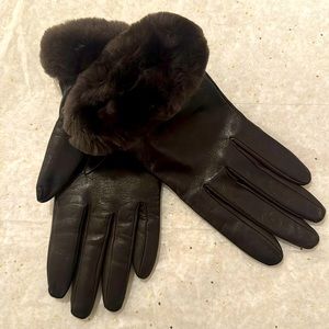 UGG Shorty Leather Gloves M